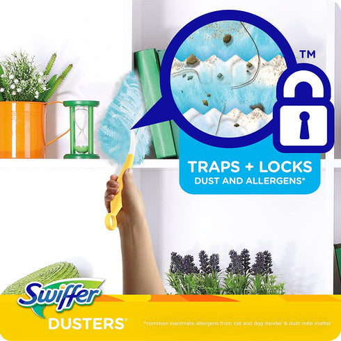 Swiffer Dusters, Ceiling Fan Duster, Multi Surface Refills with Febreze Lavender, 18 Count