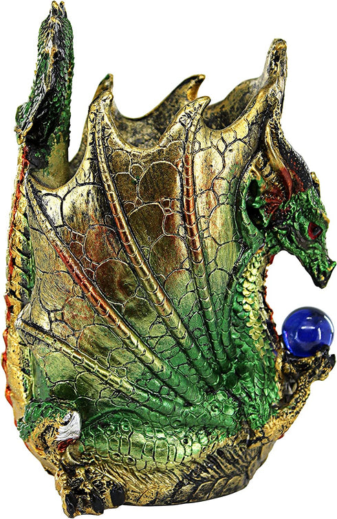 Design Toscano QS292894 Escritoire the Dragon Desk Accessory Sculpture, full color