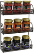DecoBros 3 Tier Wall Mounted Spice Rack, Bronze