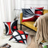 Emvency Set of 4 Throw Pillow Covers Modern Abstract Red Stripes Gray Black White Acrylic Bold Grey Decorative Pillow Cases Home Decor Square 18x18 Inches Pillowcases