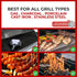 Grill Brush and Scraper Safe BBQ Brush Bristle Free or Wire Cleaning Brush & Scrubber - Stainless Steel and Heavy Duty Grill Cleaner for All Grill Grates - Ideal Grill Accessories & Gifts