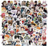 100 Pcs Anime Mixed Stickers, Classic Anime Stickers for Kids Teens Waterproof Vinyl Stickers for Water Bottles Laptop Computer Skateboard Notebook Decals