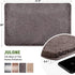 J JULONE Indoor Doormat Front Door Mat Non Slip Rubber Backing Absorbent Mud and Snow Magic Inside Dirts Trapper Mats Entrance Rug Machine Washable (20 inchx31.5 inch, Coffee)