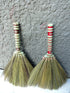 Natural Grass Asian Duster Whisk Broom 16 inch Tall Dustpan Brush Wooden Handmade Thai Bamboo Handle Sweeper for Dusting,Length 16inch x Wide 12inch