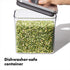 OXO Steel POP Container Small Square Short (1.1 Qt/1 L) - Airtight Food Storage - Ideal for Brown Sugar, Tea