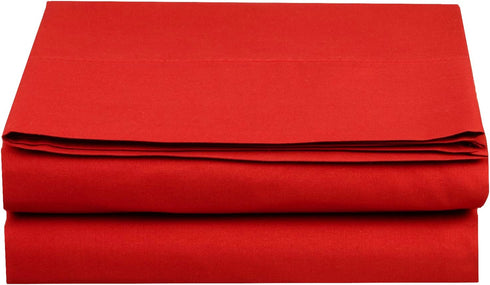Luxury Fitted Sheet on Amazon Elegant Comfort Wrinkle-Free 1500 Thread Count Egyptian Quality 1-Piece Fitted Sheet, Twin/Twin XL Size, Red