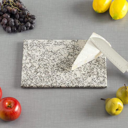Home Basics Granite (8" x 12", White) Cutting Board