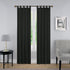 PAIRS TO GO Montana Modern Decorative Tab Top Window Curtains for Bedroom or Living Room (2 Panels), 30" x 63", Black
