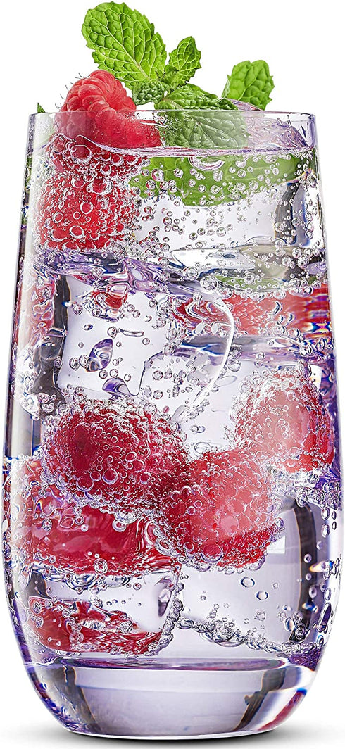 MITBAK 13- OZ Colored Highball Glasses (Set of 6) | Drinking Glasses Tumblers for Mixed Drinks, Water, Juice beer, cocktail | Glassware Set, Excellent Gift | Glass Cups Made in slovakia