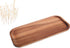 Wood Serving Platter Tray Plate, Wooden Steak Plates, Set of 1 Small Wood Tray + 50 Paddle Picks, Solid Natural Rectangular Acacia Board for Food Party Cheese Appetizer, Avoid Sliding and Spilling
