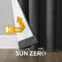 Sun Zero Harding 2-Pack Burlap Weave Thermal Extreme 100% Blackout Grommet Curtain Panel Pair, 52 in x 96, Coal