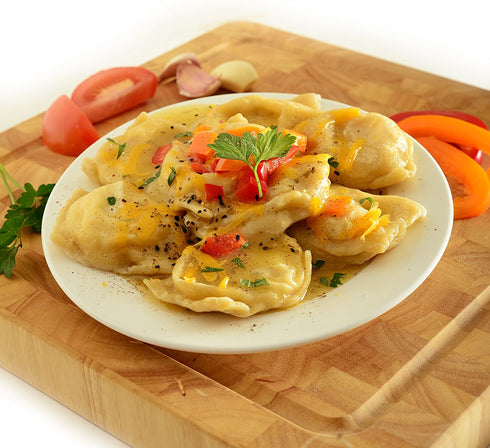 Norpro Jumbo Ravioli Maker with Press, 12.25" x 5.125" x 1", White