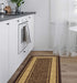 Ottomanson Contemporary Bordered Ottohome Rug, 20 in x 59 in, Chocolate Brown