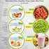 Brieftons Manual Food Chopper, Compact & Powerful Hand Held Pull Vegetable Chopper Blender to Chop Fruits, Vegetables, Herbs, Onions, Garlics for Salsa, Salad, Pesto, Coleslaw, Puree, Indian Cooking