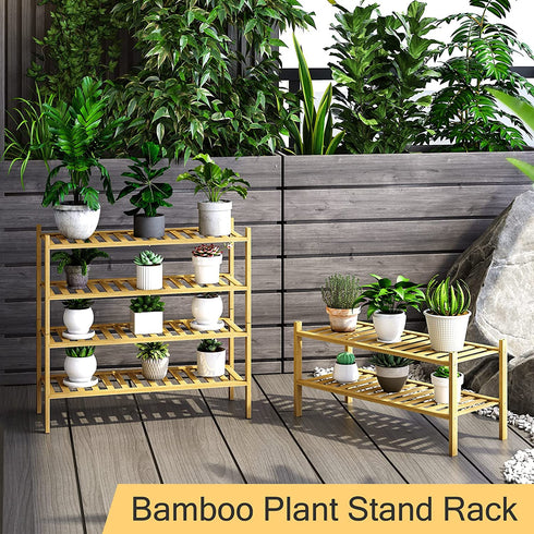 2-Tier Bamboo Shoe Rack for Entryway, Stackable | Heavy Duty | Multi-Function, Free Standing Shoe Racks for Bedroom Hallway Closet