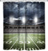 AMBZEK American Football Shower Curtain Boys Sports Bathroom Accessories 60Wx72L Men Masculine Shower Curtain Set Stadium Field Soccer Green Cloth Fabric Bathroom Decor Set with 12 Pack Hooks