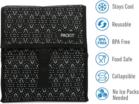 PackIt Freezable Lunch Bag with Zip Closure, Desert Plains