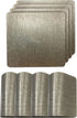 Dainty Home Reversible Metallic Galaxy Snake Skin Texture Dining Table Indoor Outdoor Placemats Set of 4, 15x15'' Square, Champagne, 4 Count