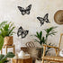 3 Pieces Butterfly Metal Wall Decor Black Butterfly Metal Wall Art Nature Butterfly Hanging Wall Decor for Modern Farmhouse Rustic Home Office Living Room Bathroom Bedroom Indoor Outdoor Decor