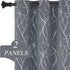 Estelar Textiler Kids Room Darkening Blackout Curtains Grommet Bedroom Decorative Silver Wave Line Curtains for Bedroom 38W x 54L Grey 2 Panels