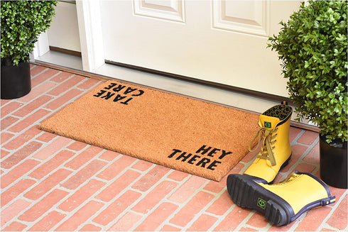 Calloway Mills 100511729 Hey There Doormat, 17" x 29", Natural/Black
