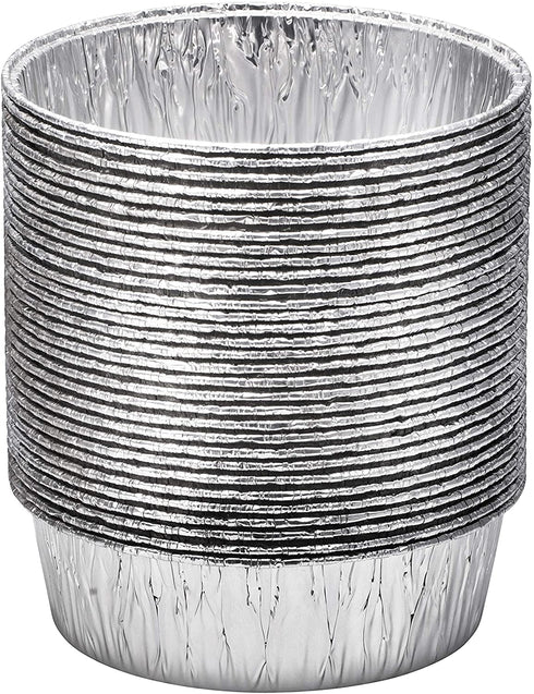 8-Inch Aluminum Dutch Oven Liner Pans | Disposable Cake Pan and Extra Deep Aluminum Foil Pans for Baking, Freezing, and Storage | Durable Aluminum Round Baking Pans | 10 Count