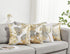 NeatBlanc Pack of 4 Decorative Throw Pillow Case Cushion Cover Gold Stamping Leaves 18 x 18 inches 45 x 45 cm for Couch Bedroom Car