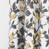 DriftAway Ryan Sketch Flower Floral Branch Leaves Lined Thermal Insulated Window Curtain Valance Rod Pocket 52 Inch by 18 Inch Plus 2 Inch Header Yellow Gray 1 Pack