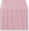 Cackleberry Home Red and White Ticking Stripe Woven Cotton Table Runner Reversible 14 x 108 Inches