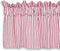Cackleberry Home Red and White Ticking Stripe Valance Curtain Woven Cotton Lined 54 Inches W x 17 Inches L