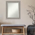 Amanti Art Bathroom Wall Mirror (29.50 x 23.50 in.), Parlor Silver Frame - Bathroom Mirror, Vanity Mirror - Silver, Medium