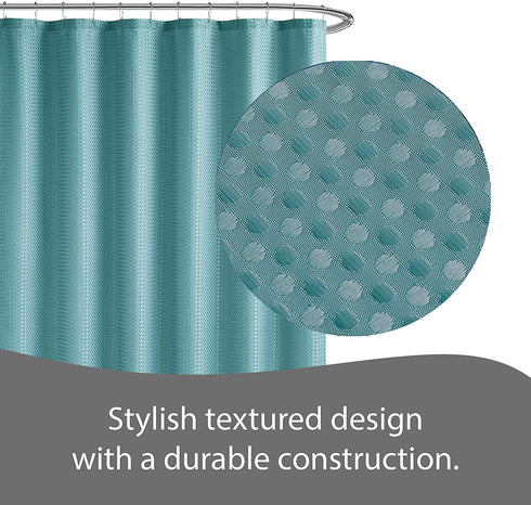Creative Home Ideas Ombre Shower Curtain, 70 x 72, Aqua Solid
