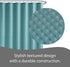 Creative Home Ideas Ombre Shower Curtain, 70 x 72, Aqua Solid