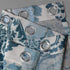 HPD Half Price Drapes SHCH-PS18043A-84-GR Damascus Grommet Faux Linen Printed Sheer Curtain (1 Panel), 50 X 84, Damacus Teal