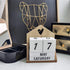 Wooden Calendar Block, Perpetual Desk Calendar, Date Block, for Desk, Office, Home Decor, 4.7x2.4x5.7 inches HOCHIZE