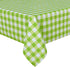 sancua Checkered Vinyl Rectangle Tablecloth, 60 x 102 Inch, 100% Waterproof Oil Proof Spill Proof PVC Table Cloth, Wipe Clean Table Cover for Dining Table, Buffet Parties, Apple Green and White