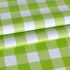 sancua Checkered Vinyl Rectangle Tablecloth, 60 x 102 Inch, 100% Waterproof Oil Proof Spill Proof PVC Table Cloth, Wipe Clean Table Cover for Dining Table, Buffet Parties, Apple Green and White