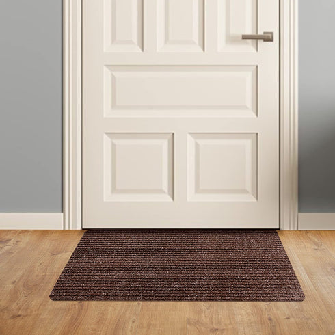 MBIGM Non-Slip Durable Indoor Doormats, Anti-Slip Super Absorbent Floor Door Mat for Dirt,Water,Sand & Snow,Low Profile Mats for Main Entry,Back Entrance,Bedroom, Kitchen & Office Use-Brown(36"x24")