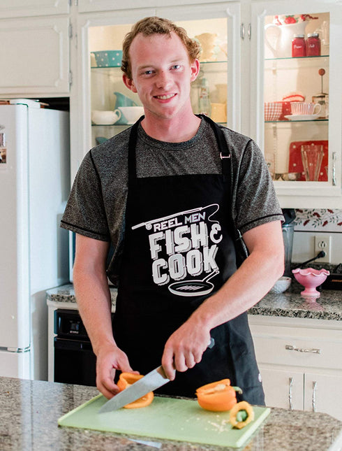 ApronMen, Reel Men BBQ Grill Adjustable Apron for Men, One Size