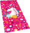 Love Unicorn Beach Towel Pink Fantasy Rainbow 30 x 60 inches 100%Cotton Velour (30" x 60", Pink)