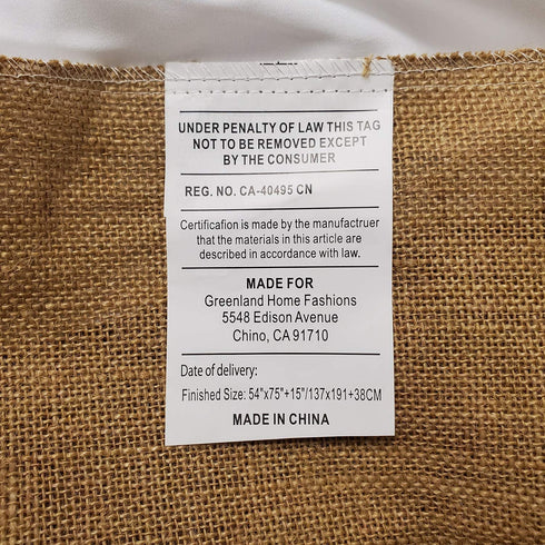 Greenland Home Burlap Bed Skirt, Natural, Full