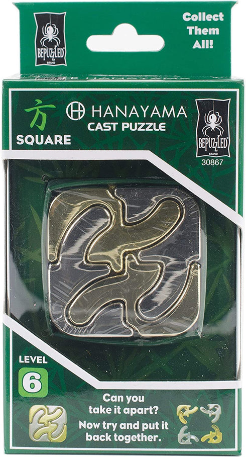Bepuzzled Hanayama Cast Metal Brain Teaser Puzzle (Level 6) Green