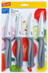 Glad Paring Knife Set, Pack of 4 | Sharp Stainless Steel Blades with Non-Slip Handles | 3.5-Inch Kitchen Knives for Cutting Vegetables and Peeling Fruit, Gray