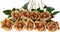 DuHouse 10pcs Fake Roses Artificial Silk Flowers Faux Rose Flower Long Stems Bouquet for Arrangement Wedding Centerpiece Party Home Kitchen Decor (Coffee)