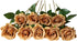 DuHouse 10pcs Fake Roses Artificial Silk Flowers Faux Rose Flower Long Stems Bouquet for Arrangement Wedding Centerpiece Party Home Kitchen Decor (Coffee)