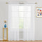 Saixi Elegant White Sheer Voile Curtains 96 Inches Long Sheer Curtains for Spring Living Room - Basic Rod Pocket Soft and Room Decorative for Living Room Bedroom(White, W52 x L96-Inch, 2 Panels)