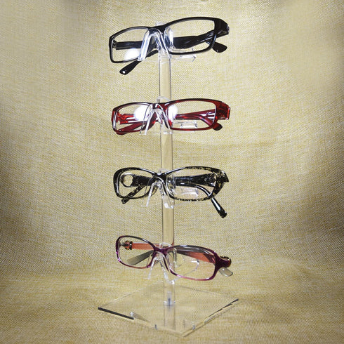 Mooca 2 Set Piece Acrylic Eyeglasses Frame Riser Display Stand Sunglasses Rack Sunglasses Rack Holder Acrylic Eyewear Display (4 Frames for Each Holder)