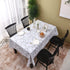 YADA Vinyl Flannel Backed Tablecloth Waterproof Oil-Proof Wipeable PVC Table Cloth for Restaurants Picnic Dining Durable Table Cover Used Indoor/Outdoor(White Marble 60 Inch Square)