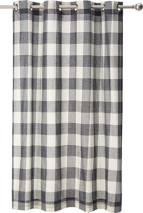 LORRAINE HOME FASHIONS, Gray, Courtyard Grommet Window Curtain Panel, 53" x 63"