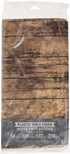 Creative Converting TABLECOVER PL 54" X 108" AOP BROWN Wood Grain Design Plastic Tablecloth, 54 x 108, Multicolor